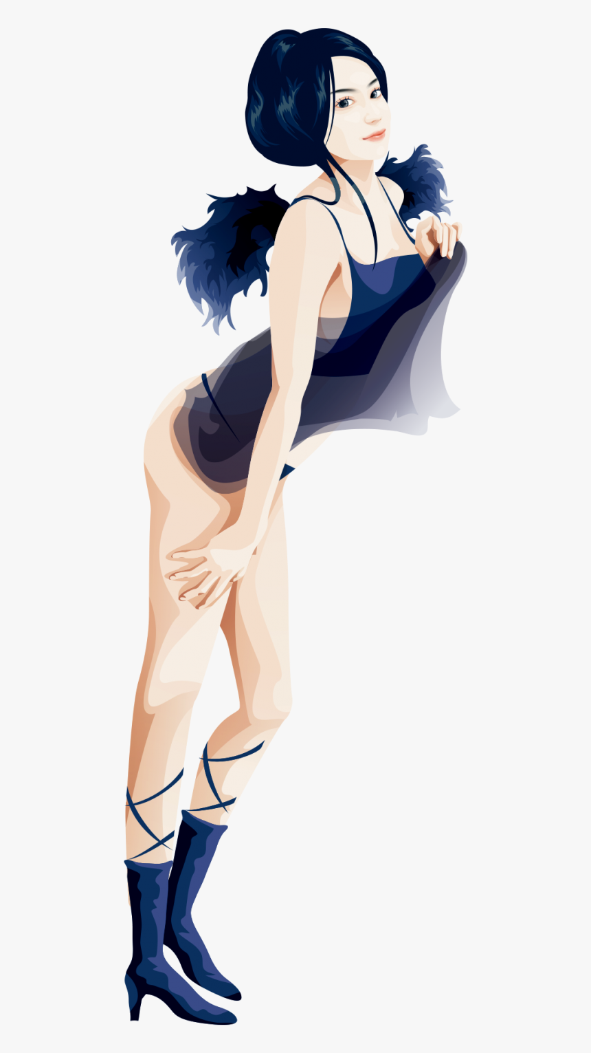 Cartoon Woman Girl Illustration Png - Illustration, Transparent Png