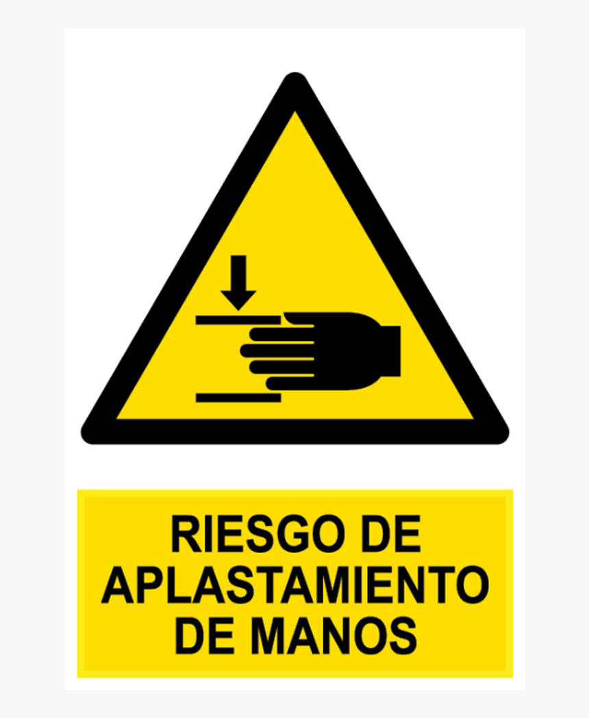 Señal / Cartel De Riesgo De Aplastamiento De Manos - Moving Machinery Warning Signs, HD Png Download