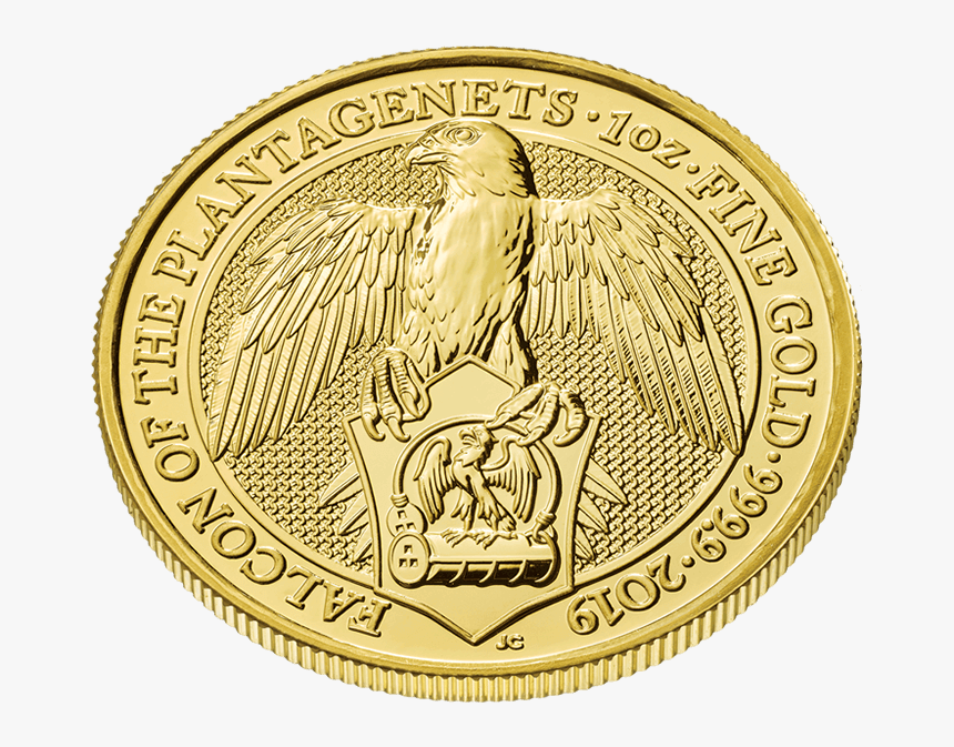 The Queen S Beasts 2019 Falcon 1 Oz Gold Coin - Uk Bullion Gold Coins, HD Png Download