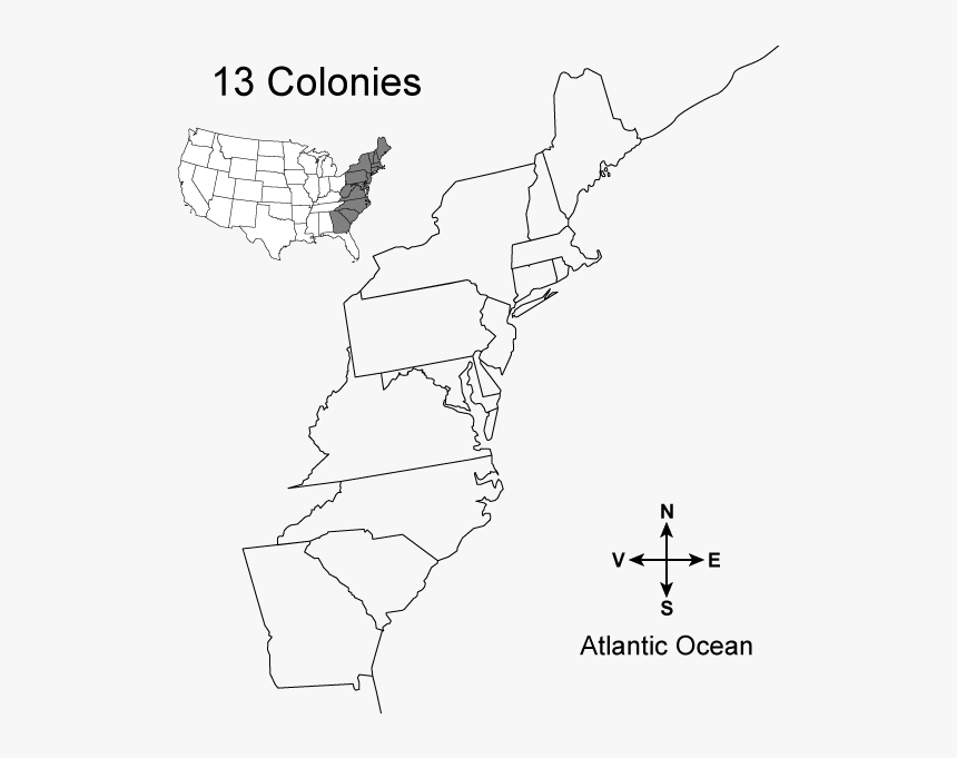 13 Colonies Map Blank HD Png Download Transparent Png Image PNGitem