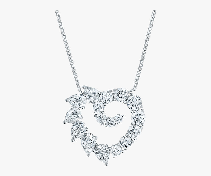 Open Cluster By Harry Winston, Large Heart Diamond - Pendant, HD Png Download