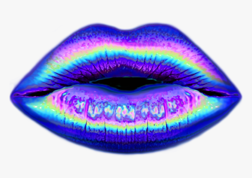 #lips #holographic #aesthetic #background #color #dream - Mascara, HD Png Download