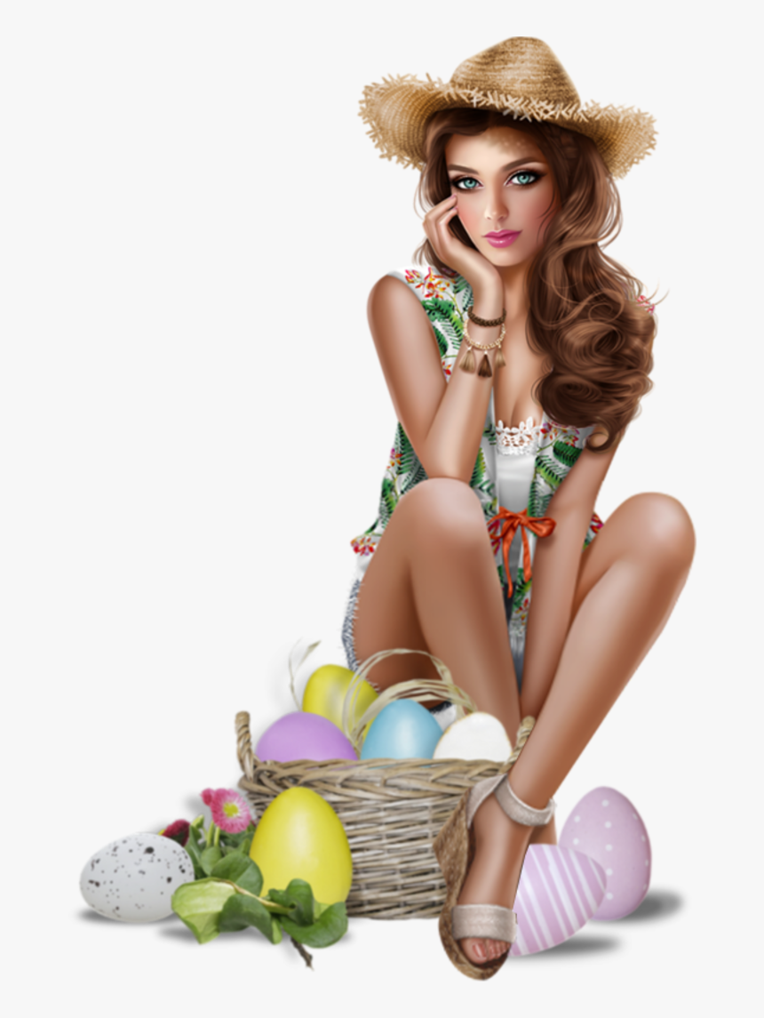 1fermepaques - Easter Femme Tubes Png, Transparent Png