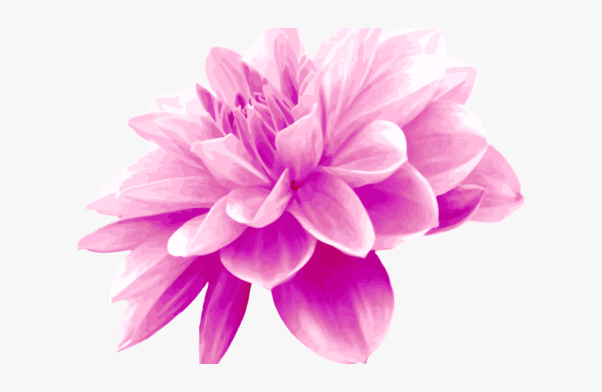 Dahlia Clipart Light Purple Flower - Light Blue Flower Png, Transparent Png