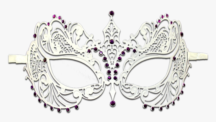 White Series Laser Cut Metal Venetian Pretty Masquerade - White Masquerade Mask Transparent Background, HD Png Download