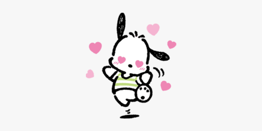 #aesthetic #lovecore #cute #soft #kawaii #pochacco - Cartoon, HD Png Download