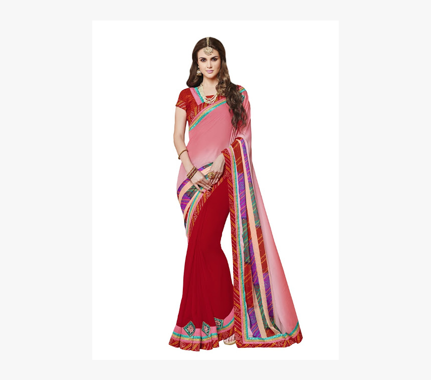 Clip Stock Transparent Saree Georgette - Silk, HD Png Download