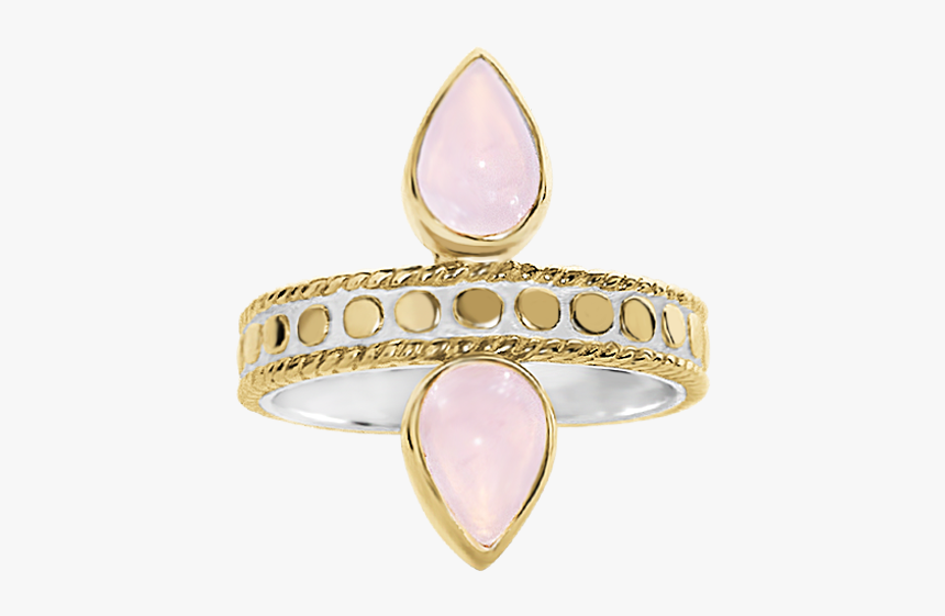 18k Yellow Gold Vermeil Ring Symmetrical Tear Drop - Pre-engagement Ring, HD Png Download