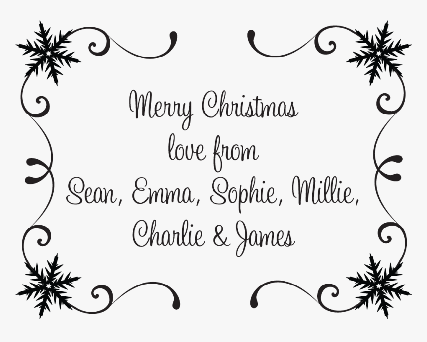 Merry Christmas Stamp - Calligraphy, HD Png Download