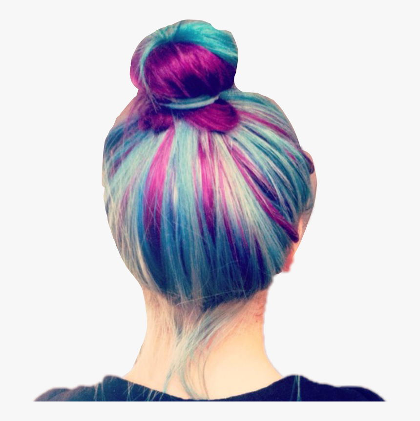 #girl - Color Hair Bun, HD Png Download