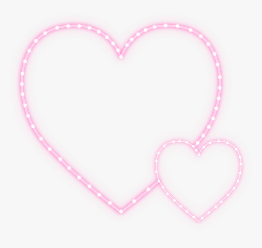 #frames #hearts #pink #lights #neon #valentines#freetoedit - Fenitel, HD Png Download