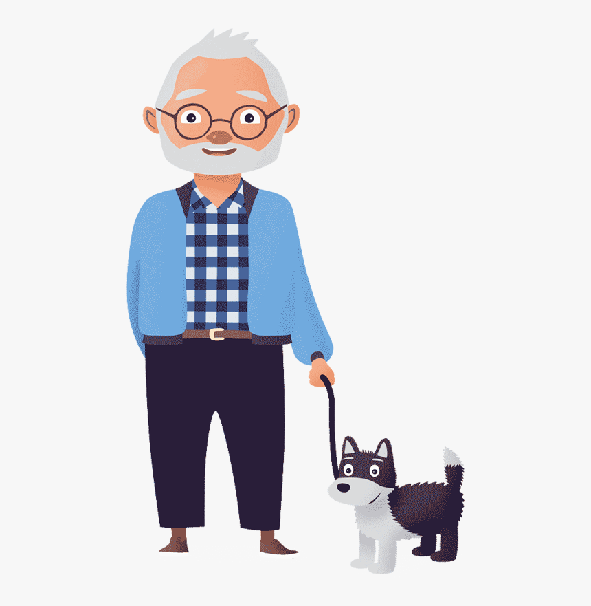 Golden Charter Grandad Plus Dog - Cartoon, HD Png Download