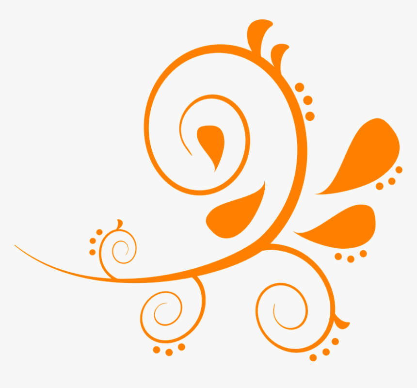Orange Swirl Clip Art, HD Png Download