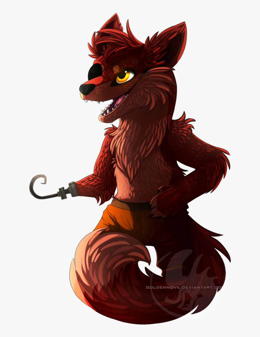 Foxy The Pirate Fox By Goldennove - Cute Five Nights At Freddy, HD Png Download
