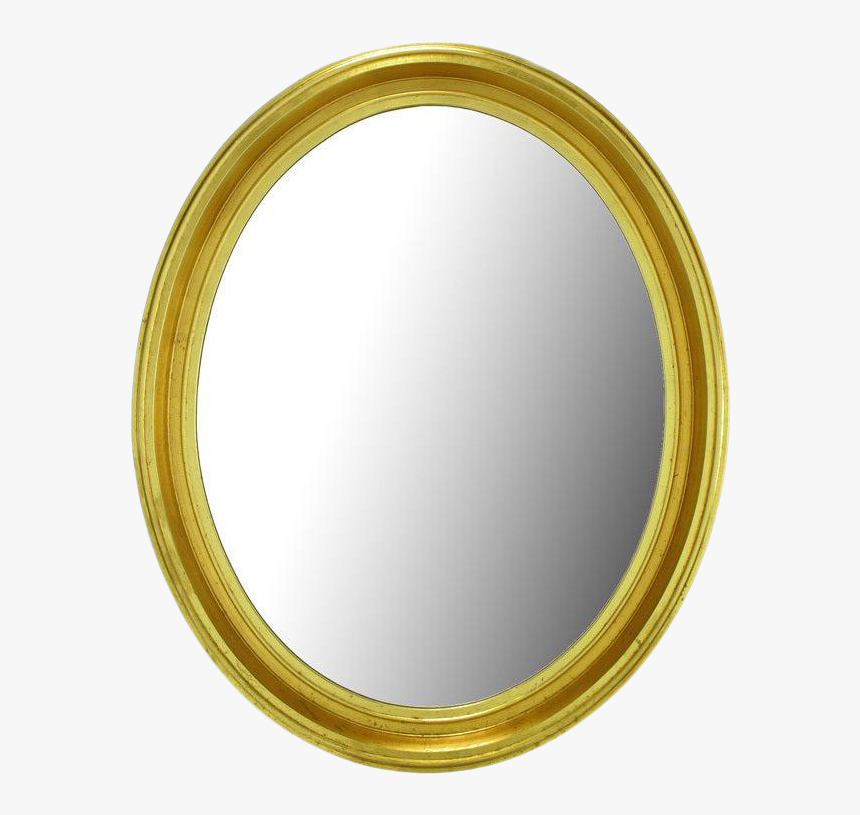Oval Light And Dark Gilded Wall Mirror For Sale - Circle, HD Png Download