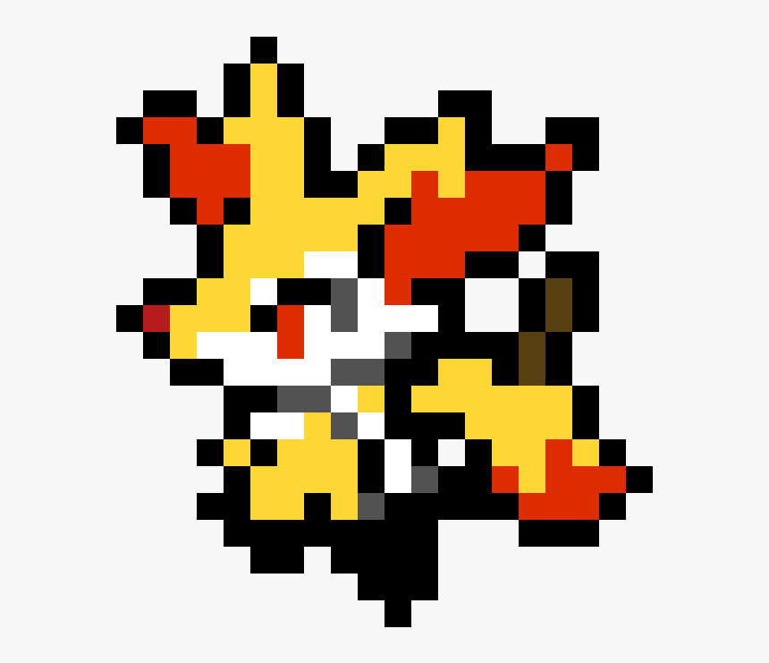 Braixen Pixel Art Minecraft, HD Png Download