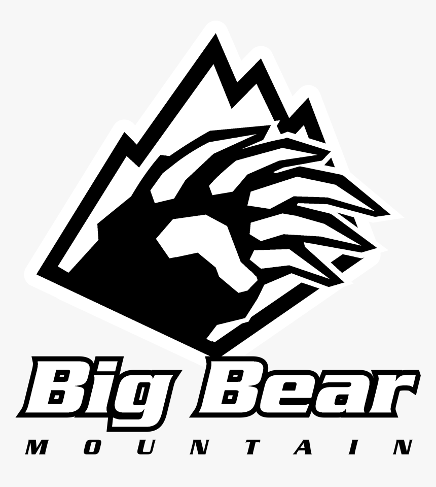 Big Bear Mountain Logo Black And White - Big Bear Mountain Png, Transparent Png