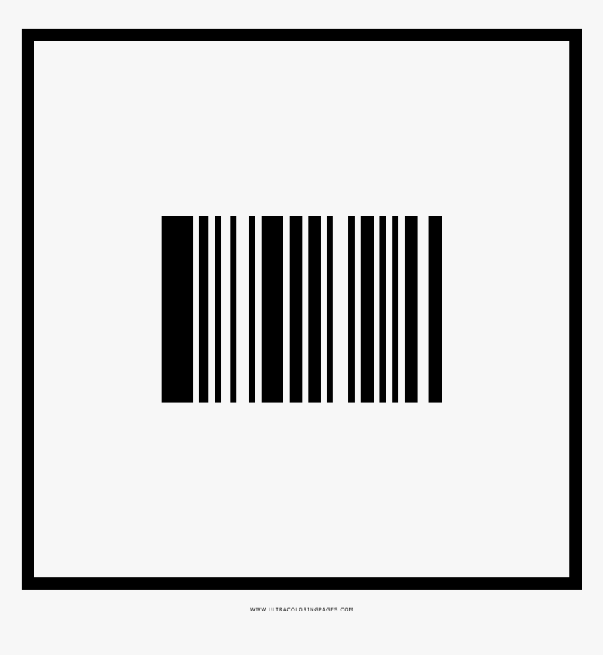 Código De Barras Página Para Colorear, HD Png Download