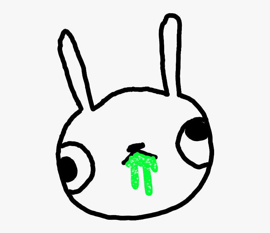 #cuppai #bux #scribble #cute #goth #rabbit #bunny #kawaii - Cartoon, HD Png Download