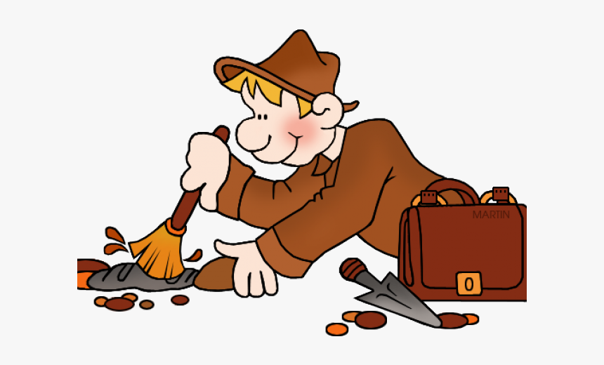 Archaeology Clip Art - Archaeologist Dig Clipart, HD Png Download