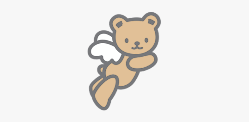 #bear #cute #kawaii #love #wings #angel #cherub #aesthetic - Cartoon, HD Png Download