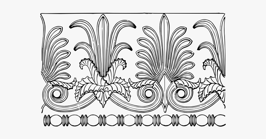 Ionic Banner Decoration Vector Image - Ornamental Design, HD Png Download