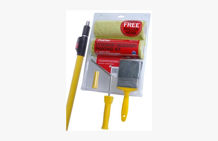 Rodo Twin Head Masonry Kit And Pole - Paint Roller, HD Png Download
