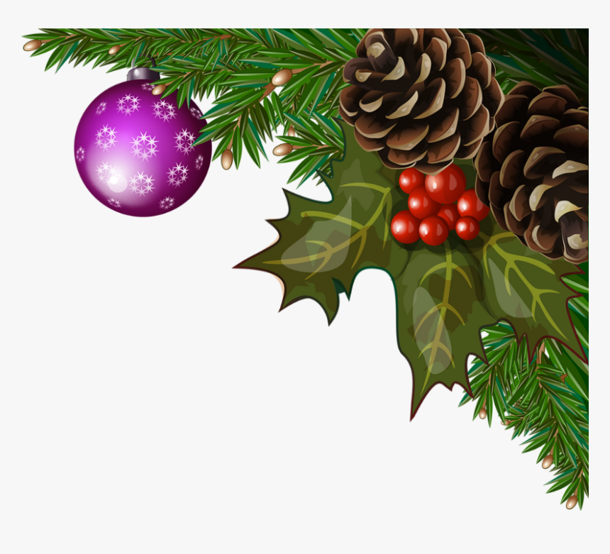 Coins,bordures, - Tour De Feuille Noel, HD Png Download