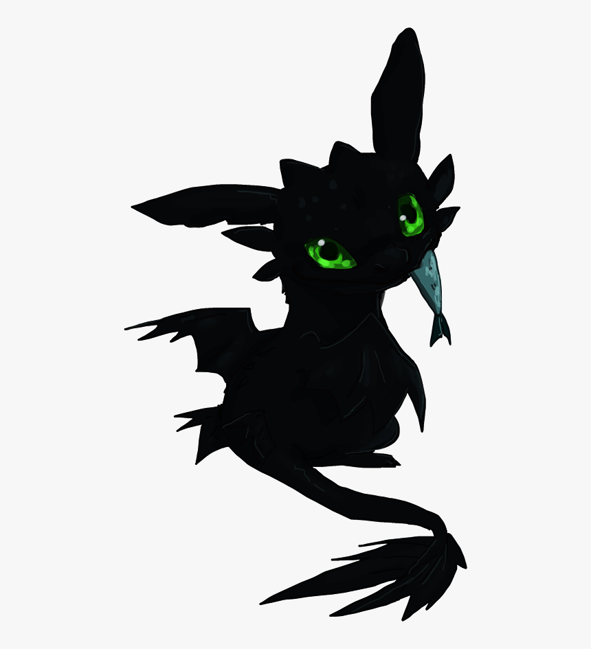 Little Bouncy Night Fury By Elementdragon97 - Illustration, HD Png Download