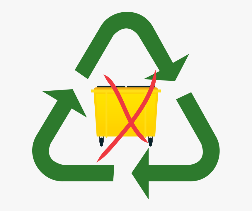 Waste Clearance - Trash And Recycling Symbol, HD Png Download