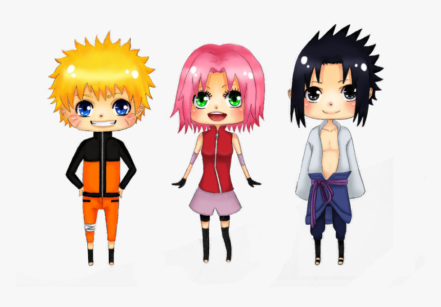 Naruto, Sakura, Sasuke Chibis By Lisaclaire On Deviantart - Sakura Naruto Png, Transparent Png