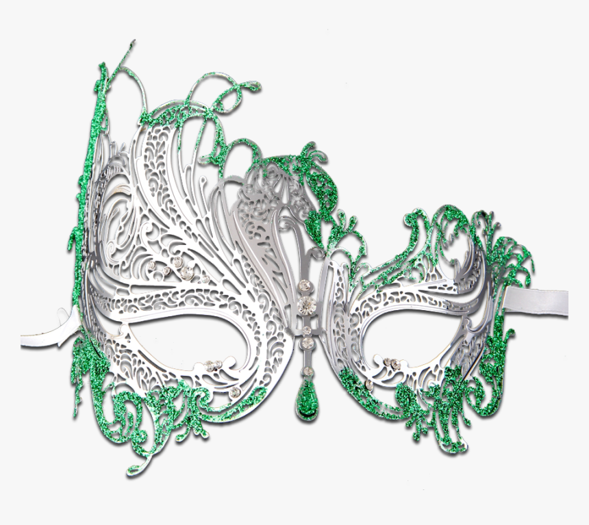 Glitter Series Swan Metal Filigree Laser Cut Venetian - Mask, HD Png Download