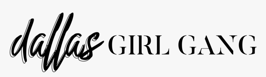 Dallas Girl Gang Logo Black - Calligraphy, HD Png Download