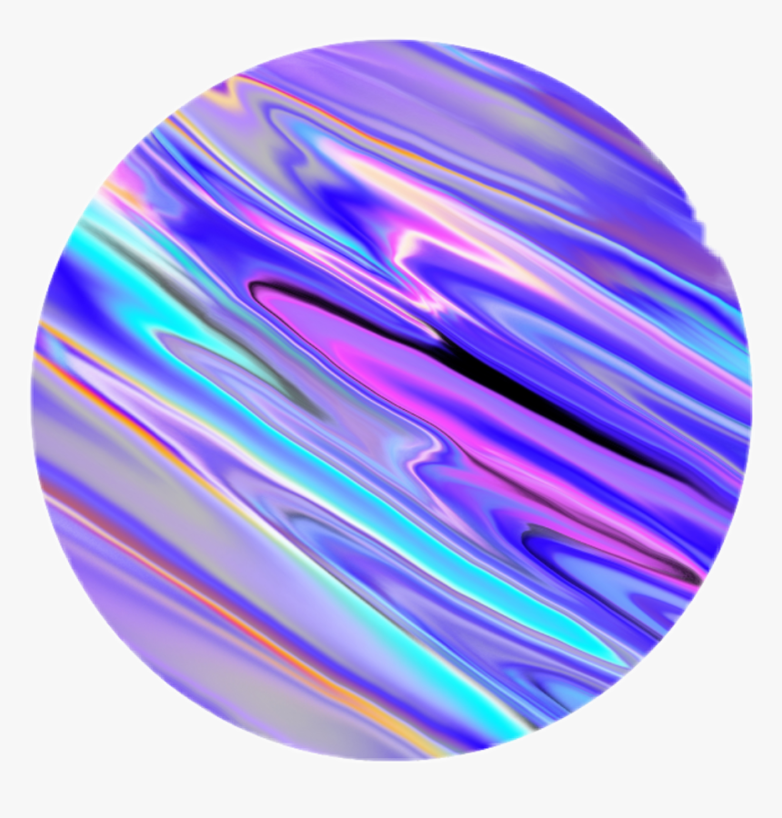 #rainbowlines #galaxystar #circle #glitter #glitch - Sphere, HD Png Download