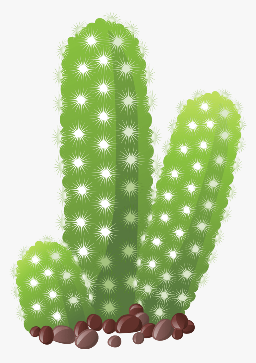 手绘卡通盆栽免抠素材 - Cactus, HD Png Download