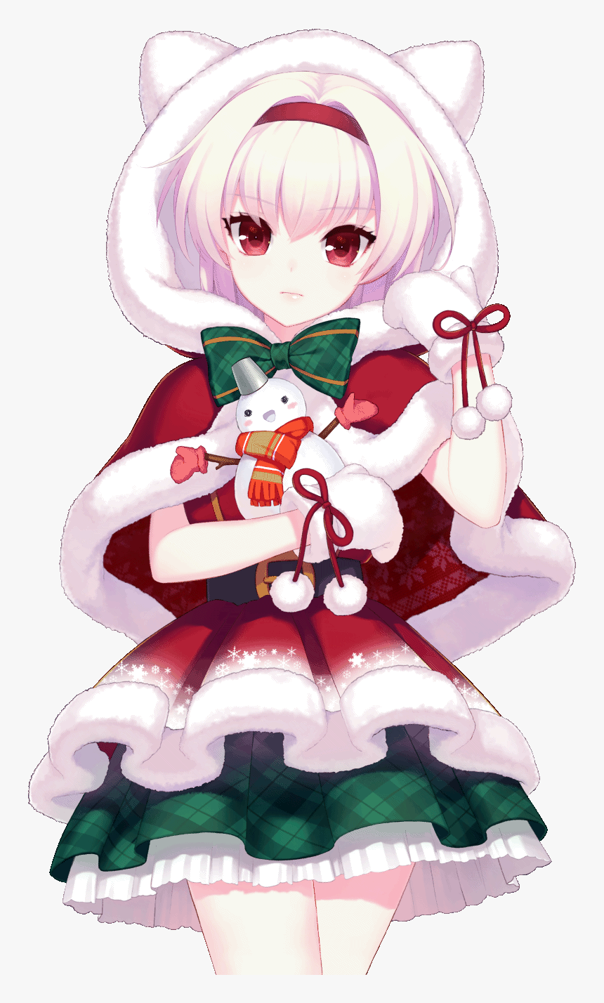 Anime Girl Christmas Png, Transparent Png