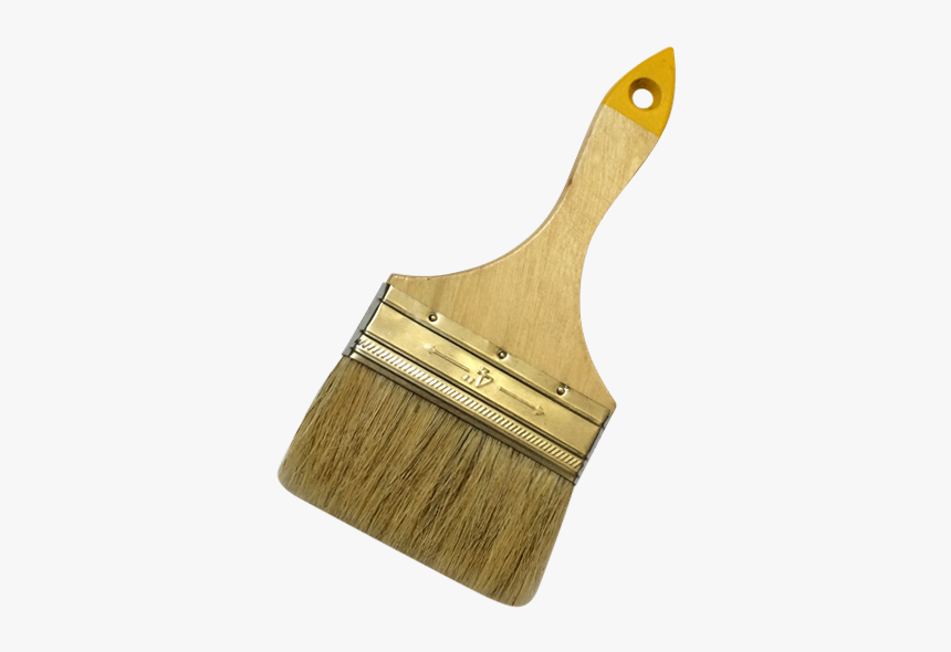 Flat Brush With White Natural Bristle - Paint Brush, HD Png Download