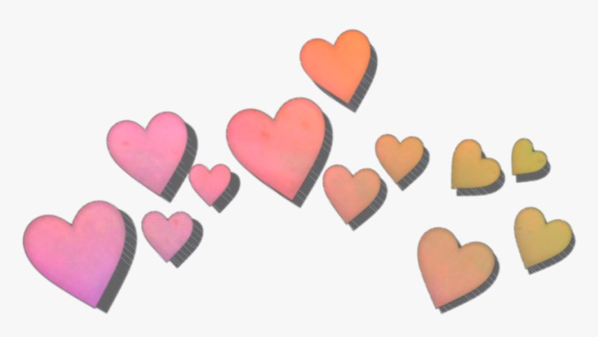 #ftestickers #hearts #crown #heartcrown #gradienteffect - Heart, HD Png Download