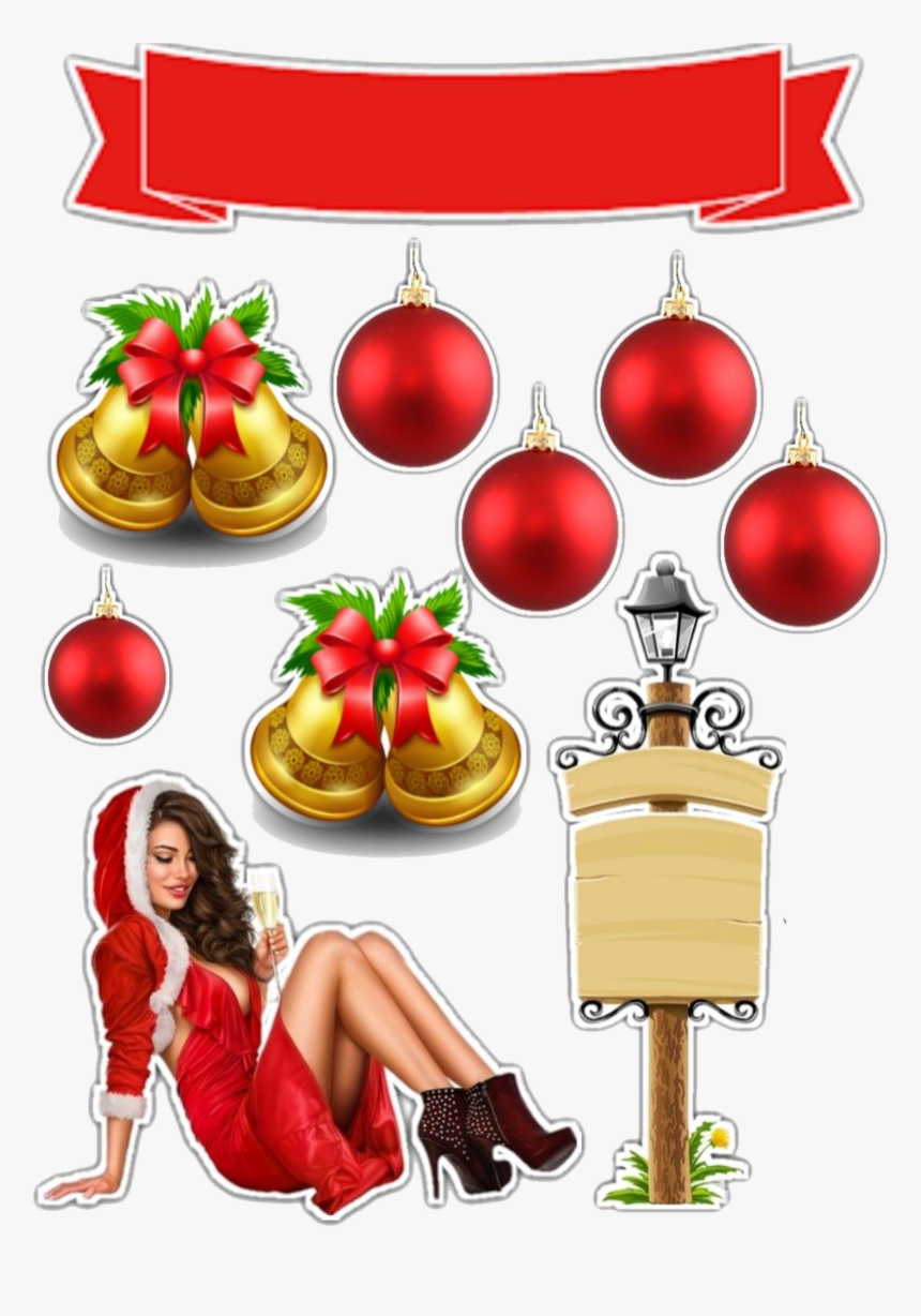 Sexy Girl Christmas Png, Transparent Png