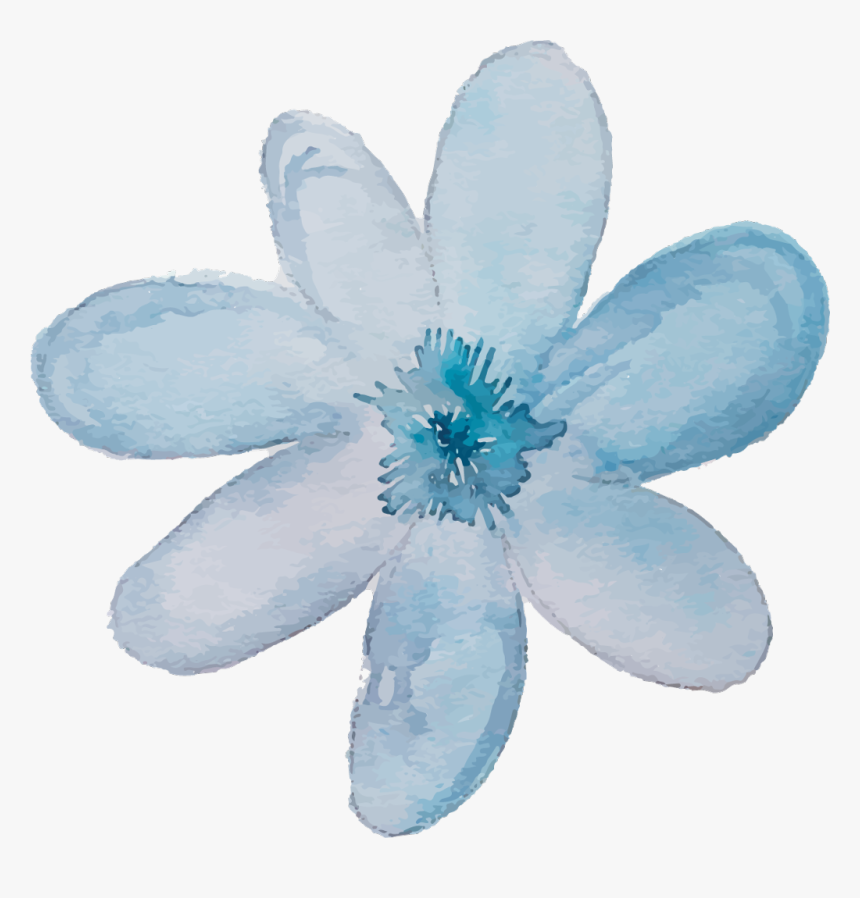 Ftestickers Watercolor Flower Blue Watercolor Painting Hd Png Download Transparent Png Image Pngitem