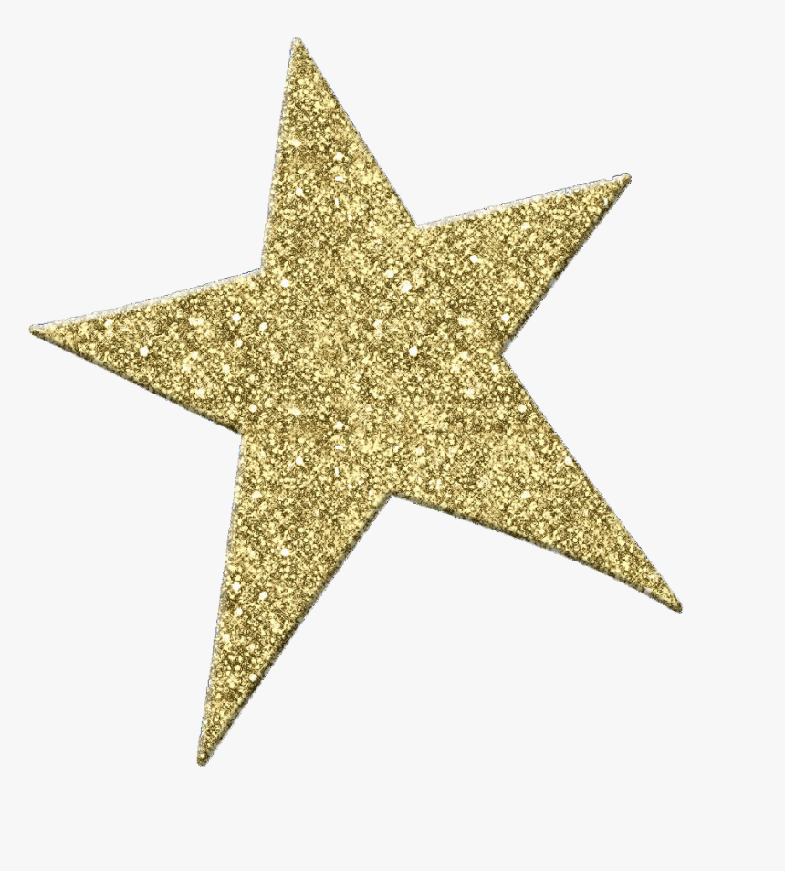 #gold #golden #fotoedit #star #goldstar #aesthetic - Gold Glitter Star Transparent, HD Png Download