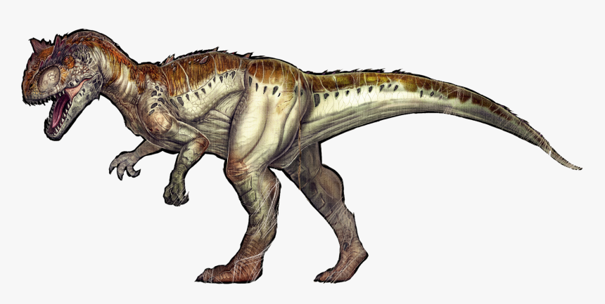 Clip Black And White Allosaurus Survival Evolved Carnotaurus - Ark Survival Evolved Allosaurus, HD Png Download