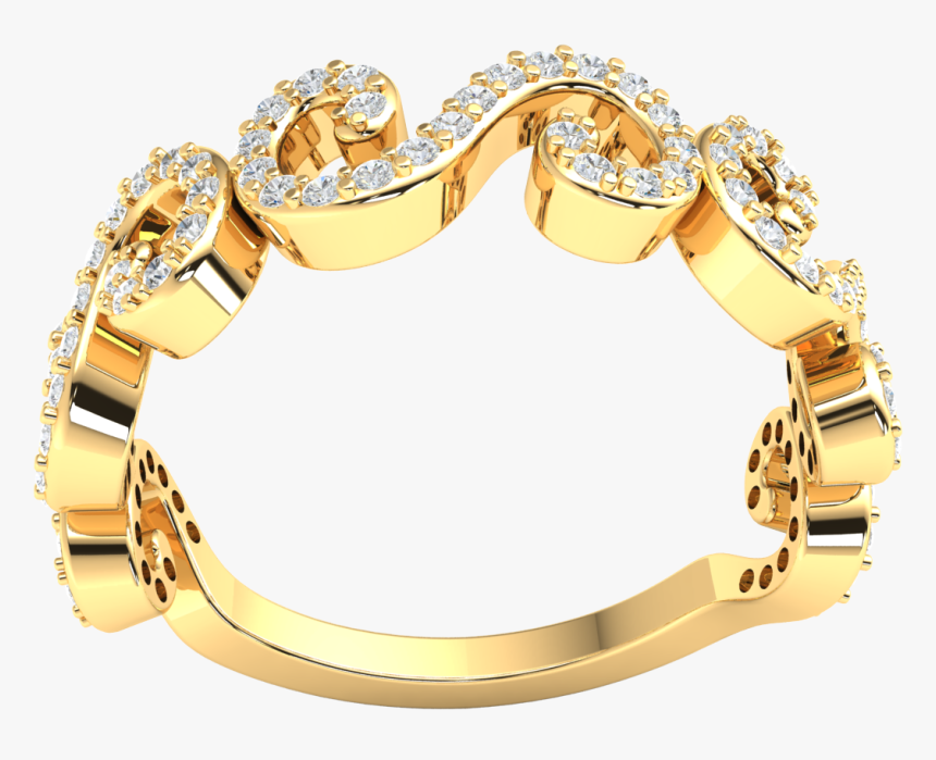 10k Gold Wedding Band 0 4ct Natural Round Cut Diamond - Bracelet, HD Png Download