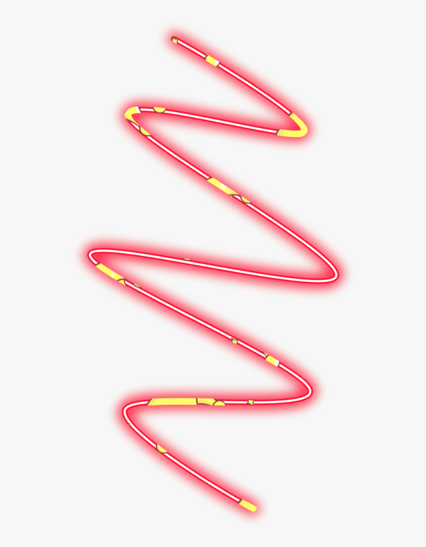 #neon #line #spiral#freetoedit #red #geometric #border - Parallel, HD Png Download