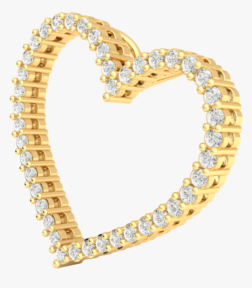 Natural 0 5ct Round Cut Diamond 10k Gold Pendant Ladies - Chain, HD Png Download