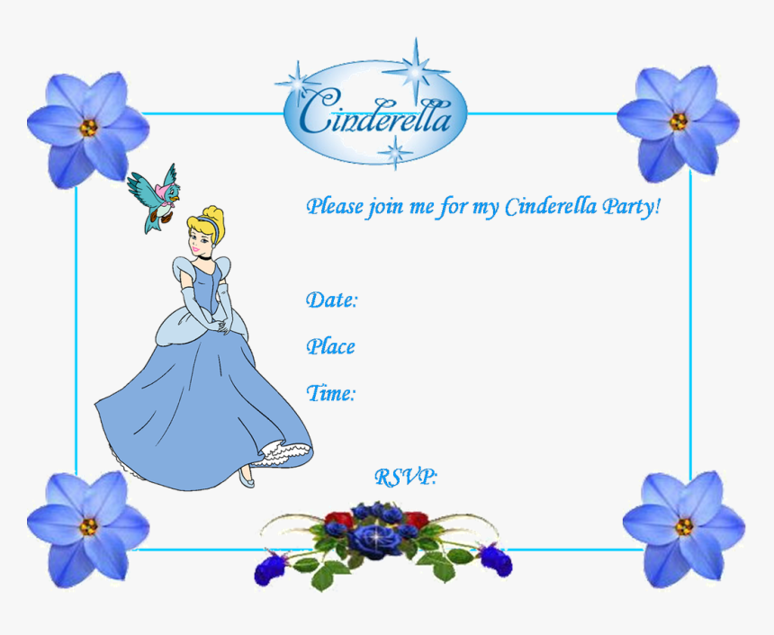 Transparent Cinderella Slipper Png - Cinderella Invitation Card Template, Png Download