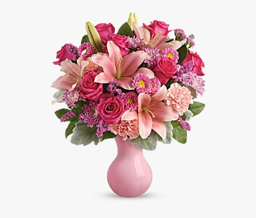 Lush Blush Bouquet - Chantilly Pink Roses, HD Png Download