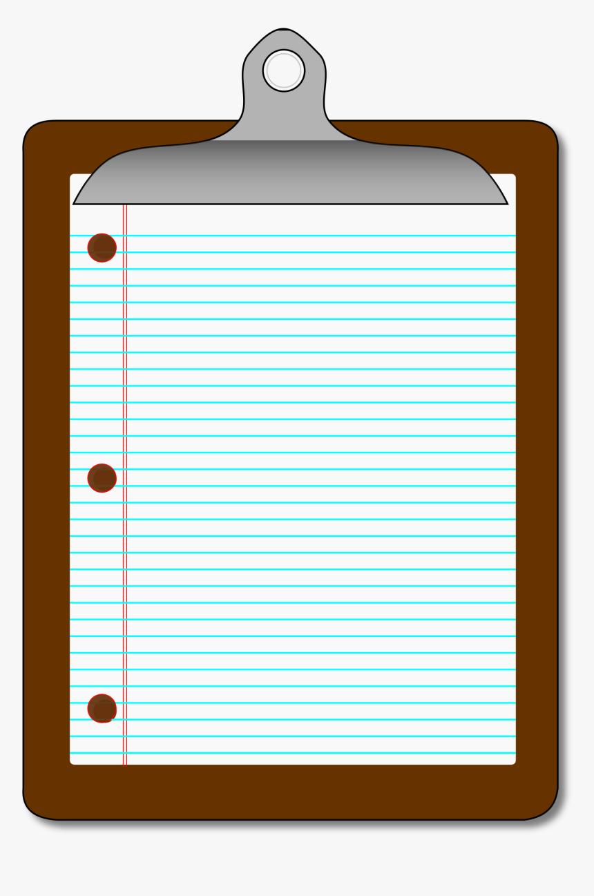 Clipboard With Lined Paper, HD Png Download