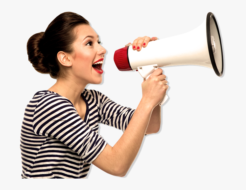 Someone With A Megaphone, HD Png Download