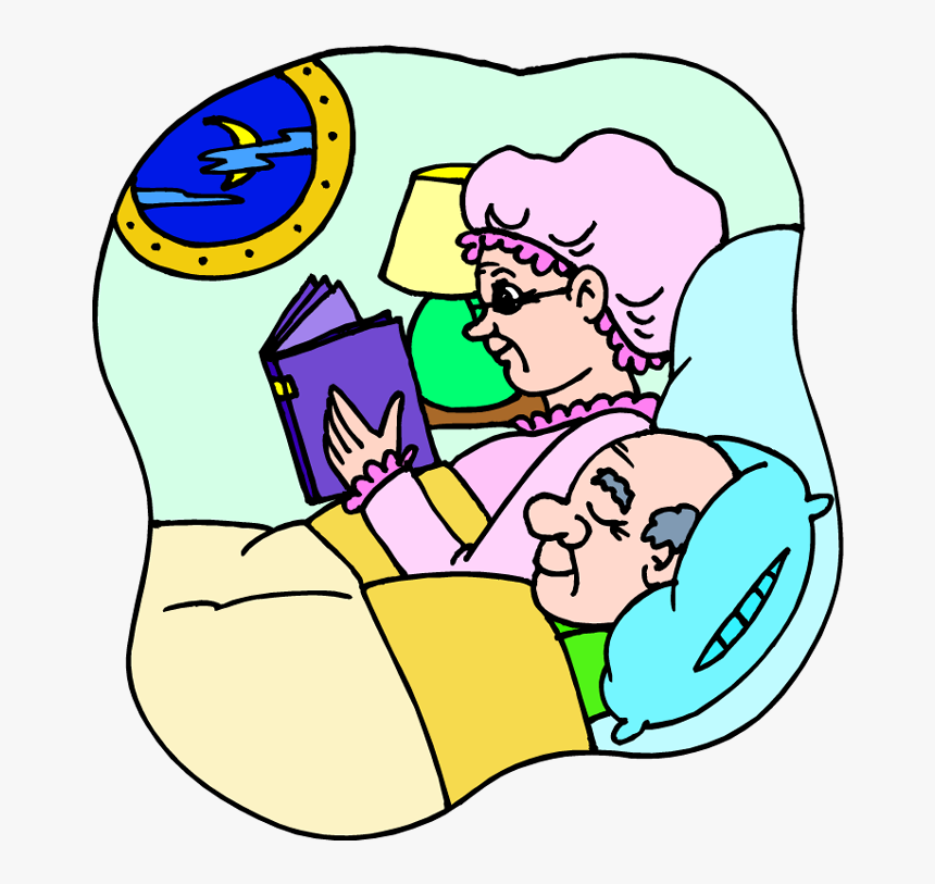 365 Days Of Fun In Marriage - Old Couple In Bed Clipart, HD Png Download
